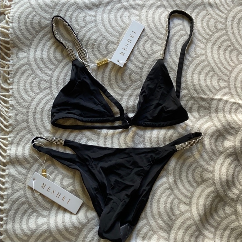NEW MESHKI Black Diamente Bikini